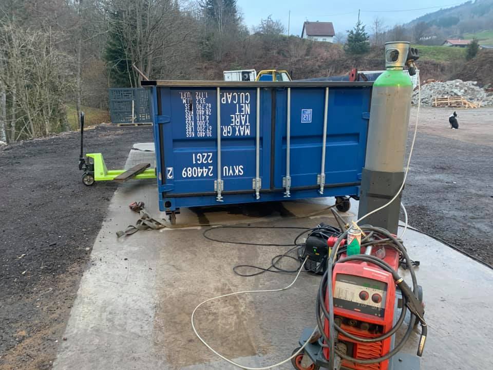 Container en préparation