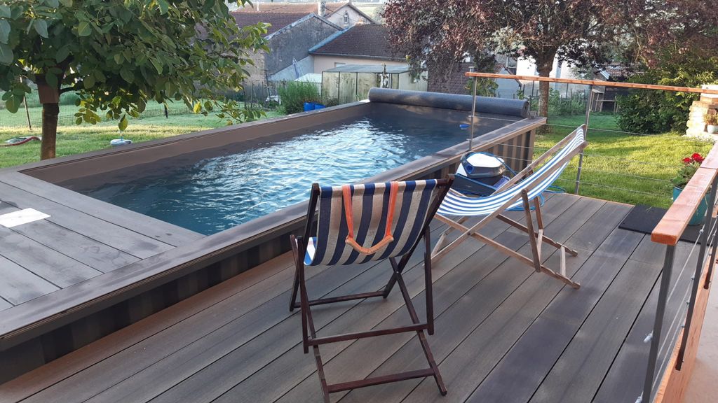 Réalisation piscine container